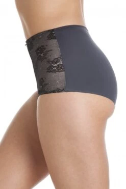 Camille Two Pack Grey Seamfree High Waist Floral Mesh Briefs -Camille Sales Store camille two pack grey seamfree high waist floral mesh briefs p2265 9315 medium