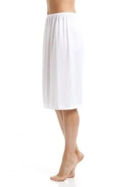 Camille White 24'' Half Length Cling Resistant Under Skirt Slip -Camille Sales Store camille white 24 half length cling resistant under skirt slip p456 17186 medium