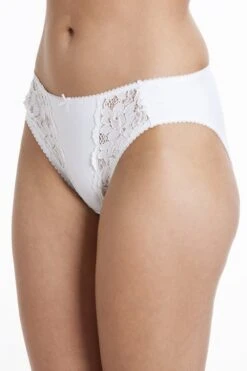 Camille White High Leg Floral Lace 2 Pack Briefs -Camille Sales Store camille white high leg floral lace 2 pack briefs p2948 18051 medium