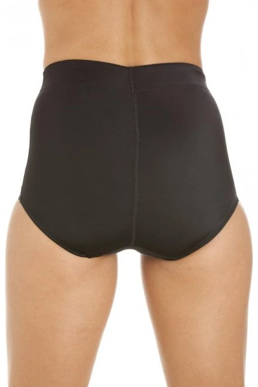 Camille Womens 2 Pack Black High Waisted Mesh Support Panel Control Briefs 4 Camille Womens 2 Pack Black High Waisted Mesh Support Panel Control Briefs - Image 2