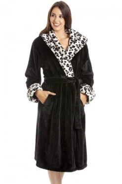 Camille Camille Womens Animal Print Bathrobes