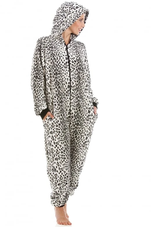 Camille Camille Womens Animal Print Soft Fleece Onesies 4 Camille Camille Womens Animal Print Soft Fleece Onesies - Image 2