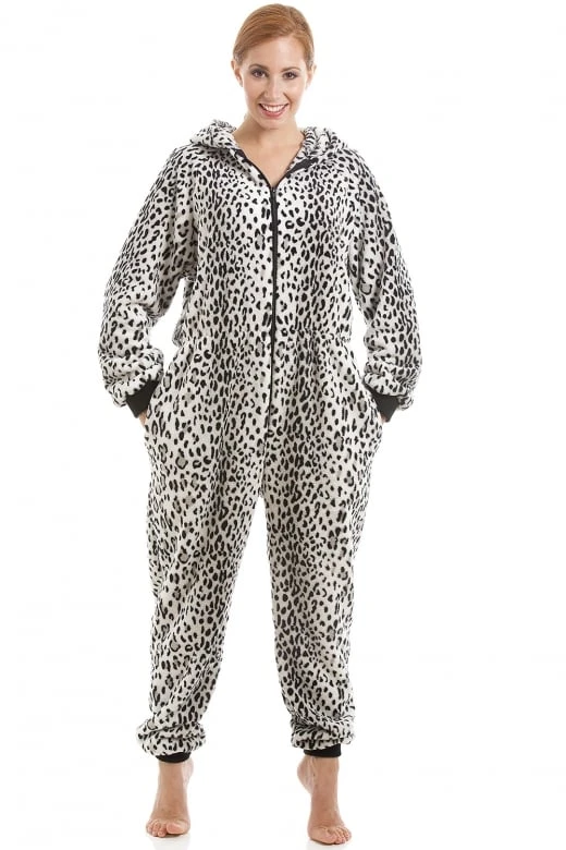 Camille Camille Womens Animal Print Soft Fleece Onesies 3 Camille Camille Womens Animal Print Soft Fleece Onesies