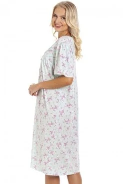 Camille Womens Aqua Blue PolyCotton Short Sleeve Floral Nightdresses 13 Camille Womens Aqua Blue PolyCotton Short Sleeve Floral Nightdresses -Camille Sales Store camille womens aqua blue polycotton short sleeve floral nightdresses p3568 40706 medium