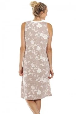 Camille Womens Beige Lightweight White Floral Sleeveless Nightdress -Camille Sales Store camille womens beige lightweight white floral sleeveless nightdress p3869 59679 medium