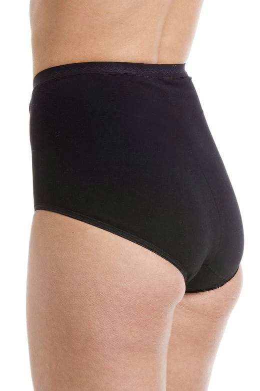 Camille Womens Black High Waist Two Pack Control Briefs 6 Camille Womens Black High Waist Two Pack Control Briefs - Image 4