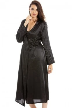 Camille Camille Womens Black Long Satin Wraps