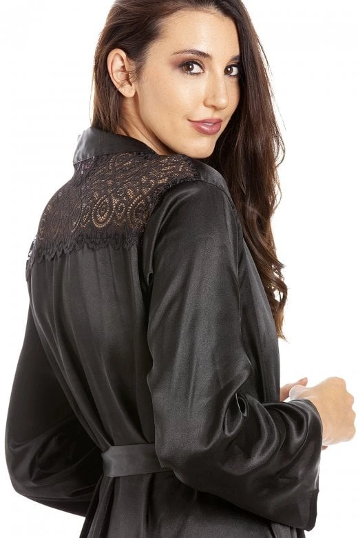 Camille Camille Womens Black Long Satin Wraps 7 Camille Camille Womens Black Long Satin Wraps - Image 5