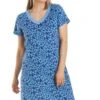 Camille Womens Blue Animal Print Cotton Nightdress 1 Camille Womens Blue Animal Print Cotton Nightdress -Camille Sales Store camille womens blue animal print cotton nightdress p3676 44806 medium