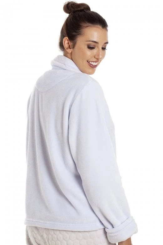 Camille Camille Womens Blue Button Bed Jacket 6 Camille Camille Womens Blue Button Bed Jacket - Image 4