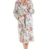 Camille Womens Blue Floral Katie Bathrobe