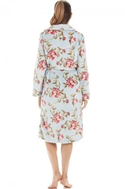 Camille Womens Blue Floral Katie Bathrobe -Camille Sales Store camille womens blue floral katie bathrobe p3624 43164 medium