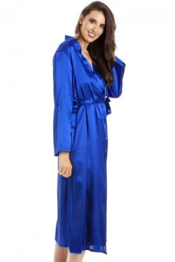 Camille Camille Womens Blue Long Satin Wraps
