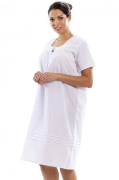 Camille Womens Blue Polka Dot White Short Sleeve Nightdress -Camille Sales Store camille womens blue polka dot white short sleeve nightdress p3795 47947 medium