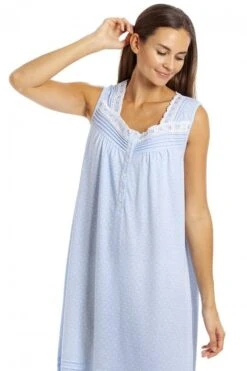 Camille Womens Blue Sleeveless White Polka Dot Nightdress 10 Camille Womens Blue Sleeveless White Polka Dot Nightdress -Camille Sales Store camille womens blue sleeveless white polka dot nightdress p3880 59209 medium