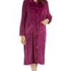 Camille Womens Burgundy Rose Embossed Button Up Housecoat -Camille Sales Store camille womens burgundy rose embossed button up housecoat p3504 36363 medium