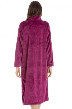 Camille Womens Burgundy Rose Embossed Button Up Housecoat 9 Camille Womens Burgundy Rose Embossed Button Up Housecoat -Camille Sales Store camille womens burgundy rose embossed button up housecoat p3504 36371 medium