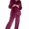 Camille Camille Womens Burgundy Spot Pyjama Set -Camille Sales Store camille womens burgundy spot pyjama set p3472 35872 medium