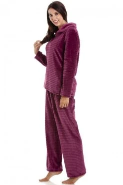 Camille Camille Womens Burgundy Striped Pyjama Set -Camille Sales Store camille womens burgundy striped pyjama set p3475 35909 medium