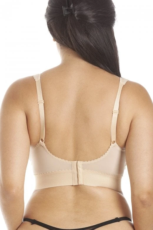 Camille Womens Classic Full Cup Floral Lace Non Wired Bra Beige 7 Camille Womens Classic Full Cup Floral Lace Non Wired Bra Beige - Image 5