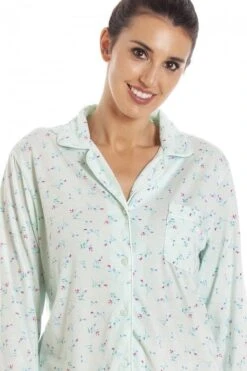 Camille Womens Classic Jersey Long Sleeve Mint Green Pyjama Set -Camille Sales Store camille womens classic jersey long sleeve mint green pyjama set p3786 47858 medium