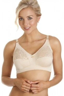 Camille Womens Cotton Comfort Non Wire Beige Bra