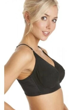 Camille Womens Cotton Comfort Non Wire Soft Cup Black Bra -Camille Sales Store camille womens cotton comfort non wire soft cup black bra p961 2595 medium