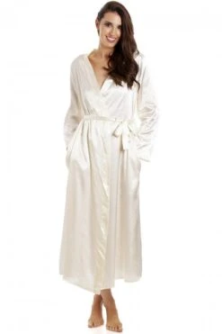 Camille Camille Womens Cream Long Satin Wraps