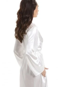 Camille Womens Cream Luxury Satin Dressing Gown -Camille Sales Store camille womens cream luxury satin dressing gown p2903 17542 medium