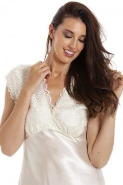 Camille Camille Womens Cream Satin Chemise -Camille Sales Store camille womens cream satin chemise p3496 36160 medium