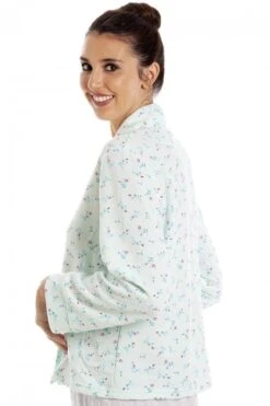 Camille Womens Floral Button Mock Quilt Bed Jacket Mint -Camille Sales Store camille womens floral button mock quilt bed jacket mint p3750 46712 medium