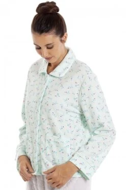 Camille Womens Floral Button Mock Quilt Bed Jacket Mint -Camille Sales Store camille womens floral button mock quilt bed jacket mint p3750 46716 medium
