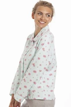 Camille Womens Floral Print Turquoise Mock Quilt Bed Jacket -Camille Sales Store camille womens floral print turquoise mock quilt bed jacket p3922 57686 medium
