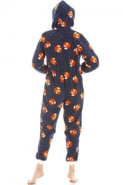 Camille Camille Womens Fox Print Soft Fleece Onesies -Camille Sales Store camille womens fox print soft fleece onesies p3647 43746 medium