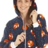 Camille Camille Womens Fox Print Soft Fleece Onesies -Camille Sales Store camille womens fox print soft fleece onesies p3647 43754 medium