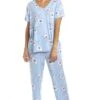 Camille Womens Full Length Floral Print Spandex Pyjama Set Blue Floral -Camille Sales Store camille womens full length floral print spandex pyjama set blue floral p3929 55974 medium