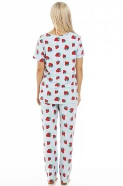 Camille Womens Full Length Floral Print Spandex Pyjama Set Blue -Camille Sales Store camille womens full length floral print spandex pyjama set blue p3928 59544 medium