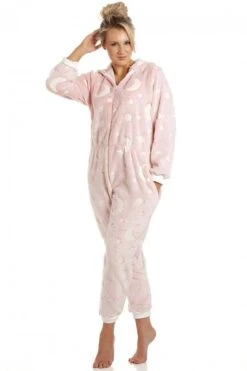 Camille Camille Womens Glow In The Dark Onesies Pink