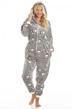 Camille Camille Womens Glow In The Dark Skull Onesie -Camille Sales Store camille womens glow in the dark skull onesie p3961 60280 medium
