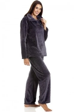 Camille Camille Womens Graphite Spot Pyjama Set -Camille Sales Store camille womens graphite spot pyjama set p3470 35865 medium