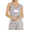 Camille Womens Grey Cat Print Short Pyjama Set -Camille Sales Store camille womens grey cat print short pyjama set p3770 49671 medium