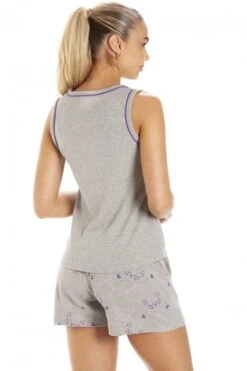 Camille Womens Grey Cat Print Short Pyjama Set -Camille Sales Store camille womens grey cat print short pyjama set p3770 49674 medium
