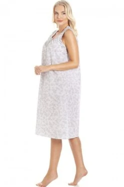 Camille Womens Grey Floral Sleeveless Nightdress -Camille Sales Store camille womens grey floral sleeveless nightdress p3578 41033 medium