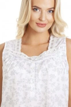 Camille Womens Grey Floral Sleeveless Nightdress -Camille Sales Store camille womens grey floral sleeveless nightdress p3578 41037 medium
