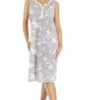 Camille Womens Grey Lightweight White Floral Sleeveless Nightdress 2 Camille Womens Grey Lightweight White Floral Sleeveless Nightdress -Camille Sales Store camille womens grey lightweight white floral sleeveless nightdress p3725 49704 medium