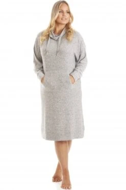 Camille Womens Grey Marl Comfy Fit Hacci Lounger