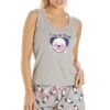 Camille Womens Grey Pug Print Short Pyjama Set -Camille Sales Store camille womens grey pug print short pyjama set p3772 49676 medium