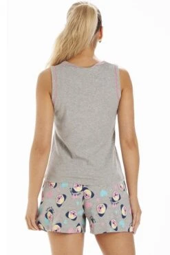 Camille Womens Grey Pug Print Short Pyjama Set -Camille Sales Store camille womens grey pug print short pyjama set p3772 49678 medium