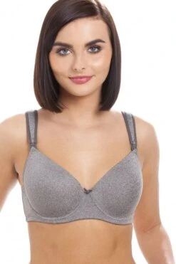 Camille Womens Grey Underwired Nursing Bra