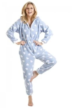 Camille Camille Womens Heart Print Onesie Blue -Camille Sales Store camille womens heart print onesie blue p3755 46839 medium